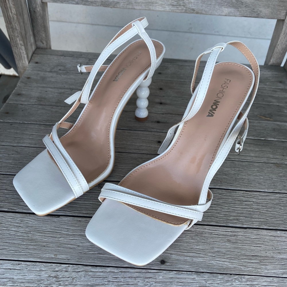 White Fashion Nova Heels
